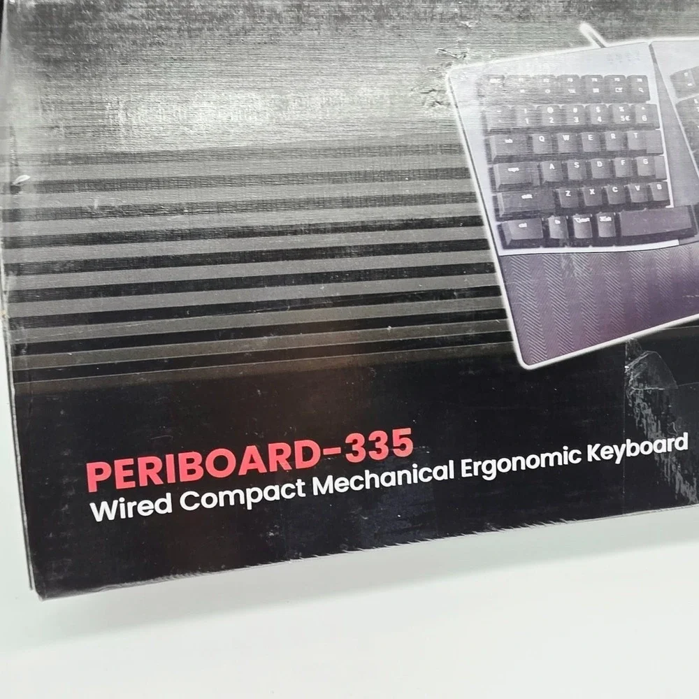 Perixx PERIBOARD-335 Wired Compact Ergonomic Mechanical Keyboard Brown Switch